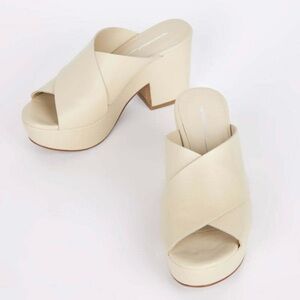 Intentionally Blank Cream DAME HEELED PLATFORM - CLOUDS